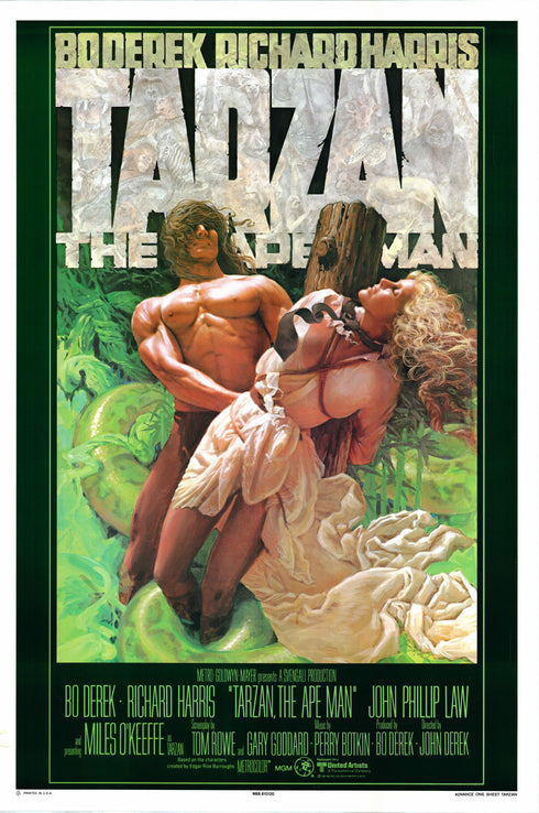 tarzan the ape man 1981 one sheet poster rolled